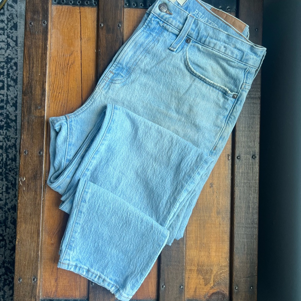 Madewell Light Wash Relaxed Taper Jeans
